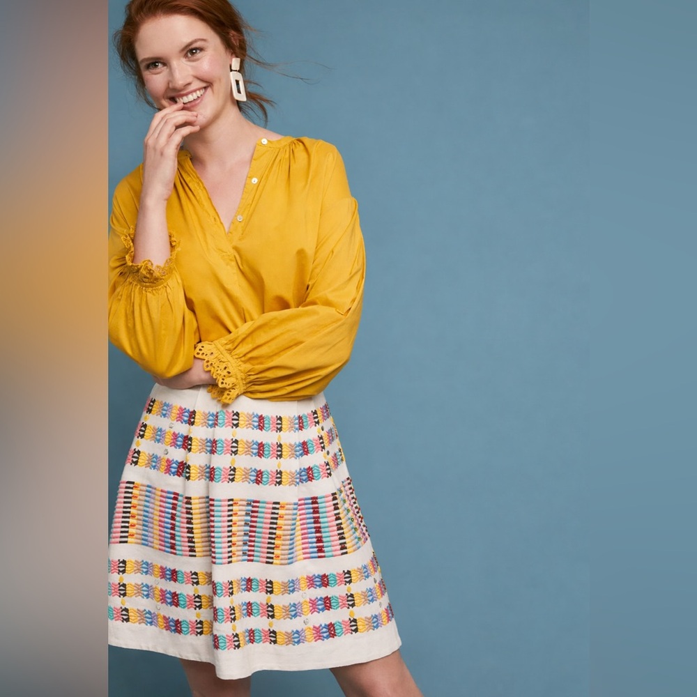 Antropologie NWT Beaded Rainbow Skirt🌟